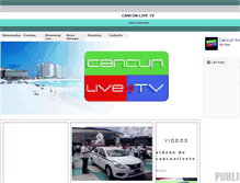 Tablet Screenshot of cancunlivetv.com